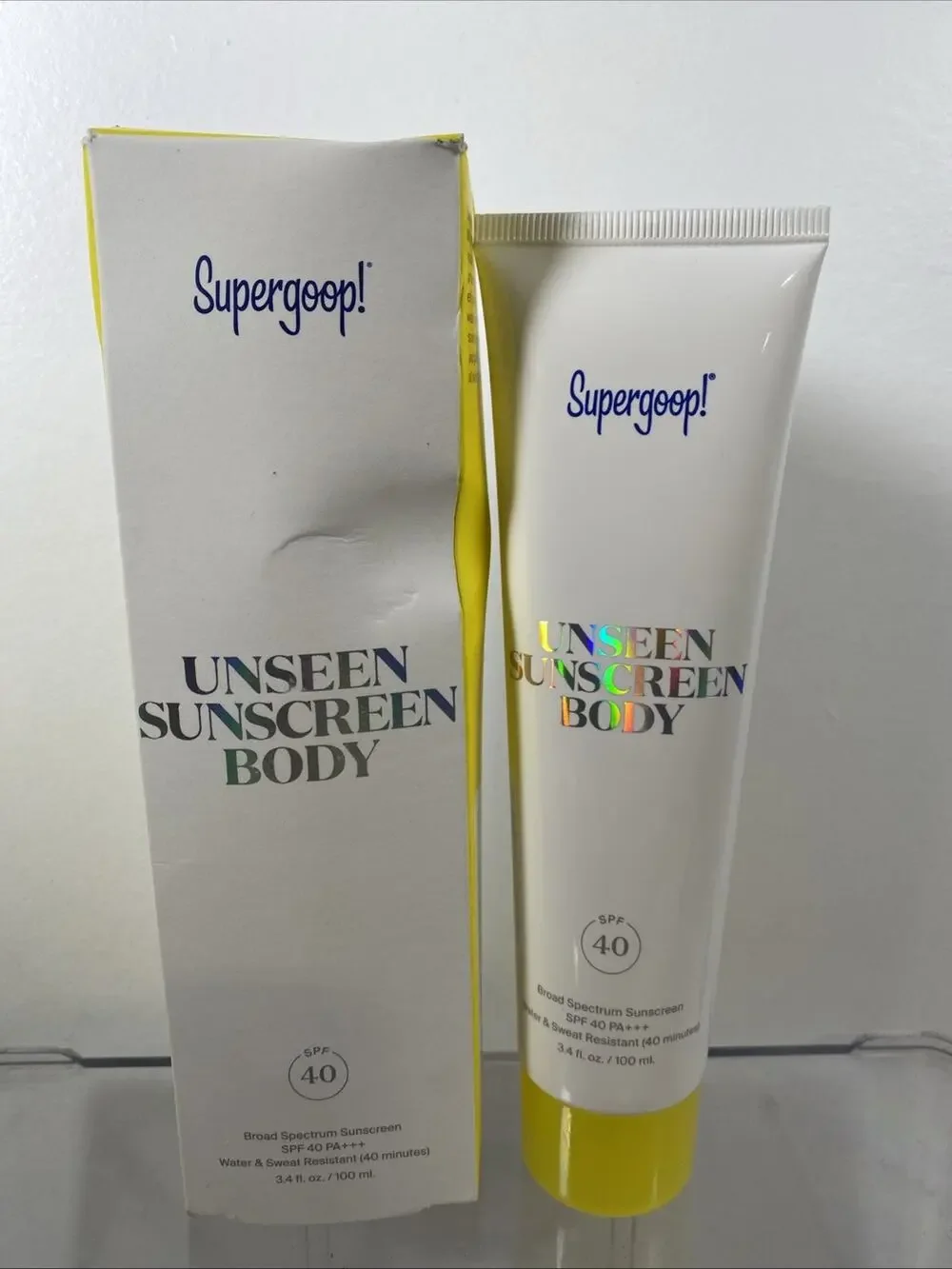 Supergoop! Unseen Sunscreen Body SPF 40 3.4 oz 1/28 Sealed